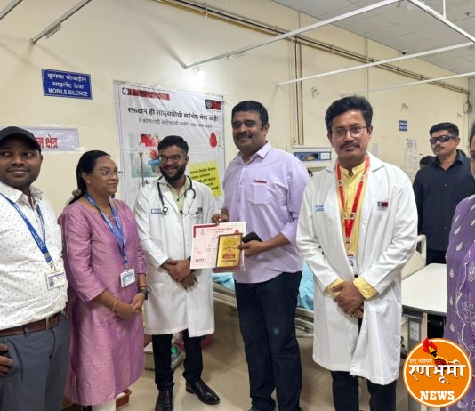 लॉयड्स मेटल्स तर्फे मेगा रक्तदान शिबिराचे आयोजन ; व्यवस्थापक श्री. बी. प्रभाकरन यांच्या मानवतेच्या आवाहनाने शेकडो जण प्रेरित ..